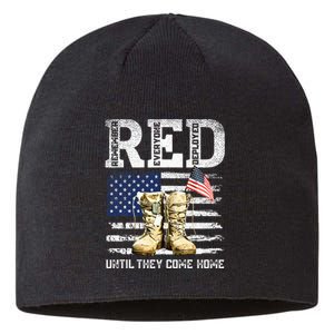 RED Friday Remember Everyone Deployed Every Friday Veterans Sustainable Beanie