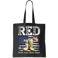 RED Friday Remember Everyone Deployed Every Friday Veterans Tote Bag