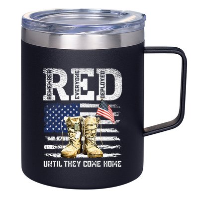 RED Friday Remember Everyone Deployed Every Friday Veterans 12oz Stainless Steel Coffee Mug
