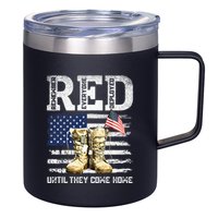 RED Friday Remember Everyone Deployed Every Friday Veterans 12oz Stainless Steel Coffee Mug