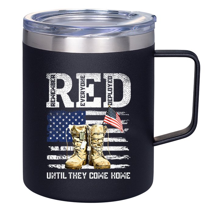 RED Friday Remember Everyone Deployed Every Friday Veterans 12oz Stainless Steel Coffee Mug