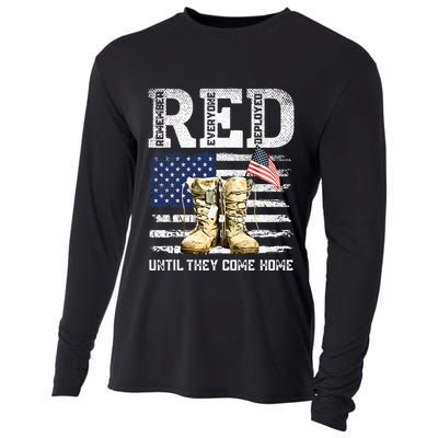 RED Friday Remember Everyone Deployed Every Friday Veterans Cooling Performance Long Sleeve Crew
