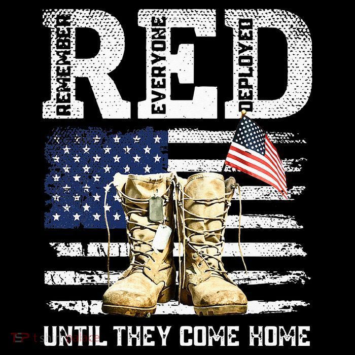 RED Friday Remember Everyone Deployed Every Friday Veterans Premium T-Shirt