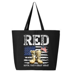 RED Friday Remember Everyone Deployed Every Friday Veterans 25L Jumbo Tote