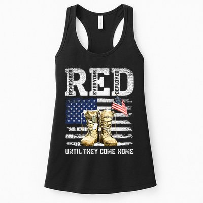 RED Friday Remember Everyone Deployed Every Friday Veterans Womens Tank Top
