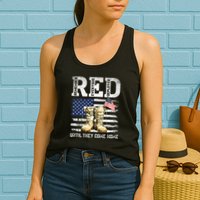RED Friday Remember Everyone Deployed Every Friday Veterans Womens Tank Top