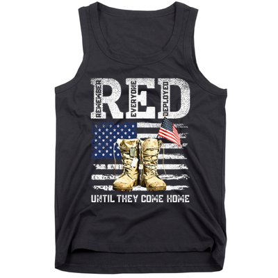 RED Friday Remember Everyone Deployed Every Friday Veterans Tank Top
