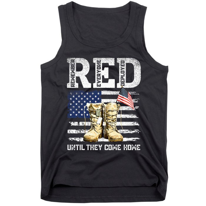 RED Friday Remember Everyone Deployed Every Friday Veterans Tank Top