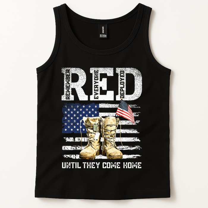 RED Friday Remember Everyone Deployed Every Friday Veterans Tank Top