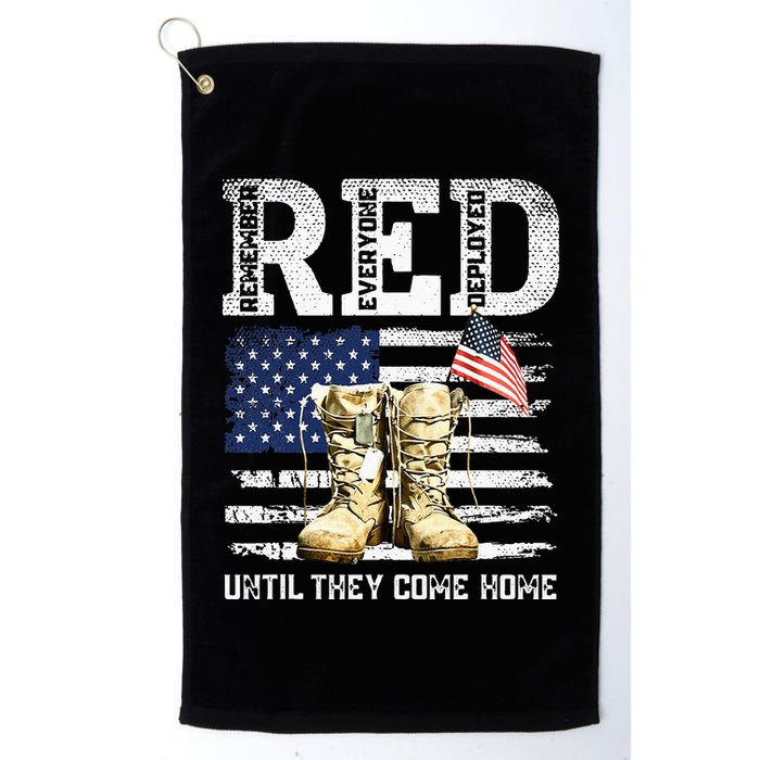 RED Friday Remember Everyone Deployed Every Friday Veterans Golf Towel
