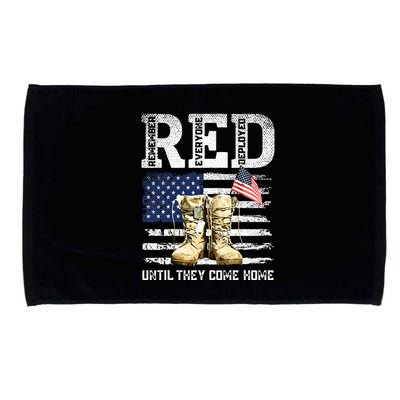 RED Friday Remember Everyone Deployed Every Friday Veterans Microfiber Hand Towel