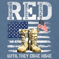 RED Friday Remember Everyone Deployed Every Friday Veterans Garment-Dyed Sweatshirt