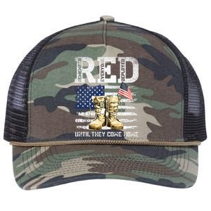 RED Friday Remember Everyone Deployed Every Friday Veterans Retro Rope Trucker Hat Cap