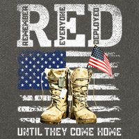 RED Friday Remember Everyone Deployed Every Friday Veterans Cotton Canvas Backpack