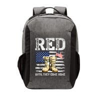 RED Friday Remember Everyone Deployed Every Friday Veterans Vector Backpack