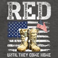 RED Friday Remember Everyone Deployed Every Friday Veterans Vector Backpack