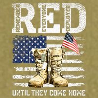 RED Friday Remember Everyone Deployed Every Friday Veterans Garment-Dyed Women's Muscle Tee