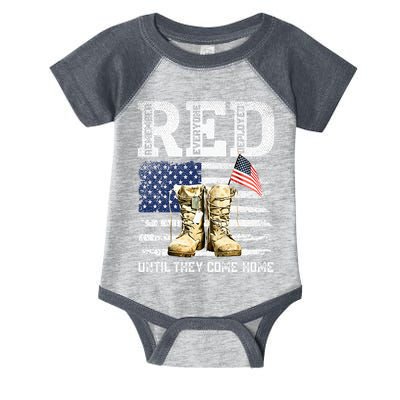RED Friday Remember Everyone Deployed Every Friday Veterans Infant Baby Jersey Bodysuit