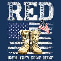 RED Friday Remember Everyone Deployed Every Friday Veterans Infant Baby Jersey Bodysuit