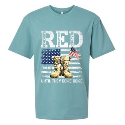 RED Friday Remember Everyone Deployed Every Friday Veterans Sueded Cloud Jersey T-Shirt
