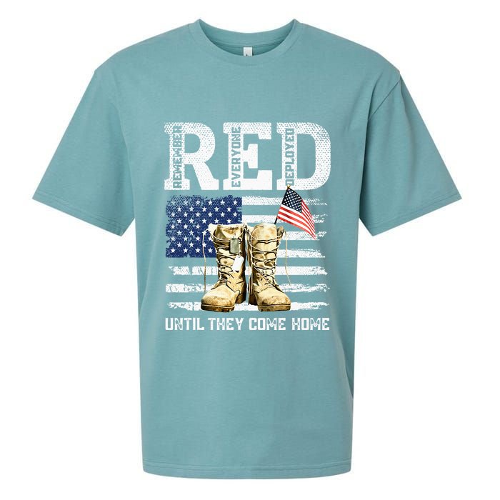 RED Friday Remember Everyone Deployed Every Friday Veterans Sueded Cloud Jersey T-Shirt