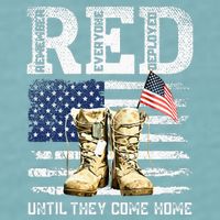 RED Friday Remember Everyone Deployed Every Friday Veterans Sueded Cloud Jersey T-Shirt