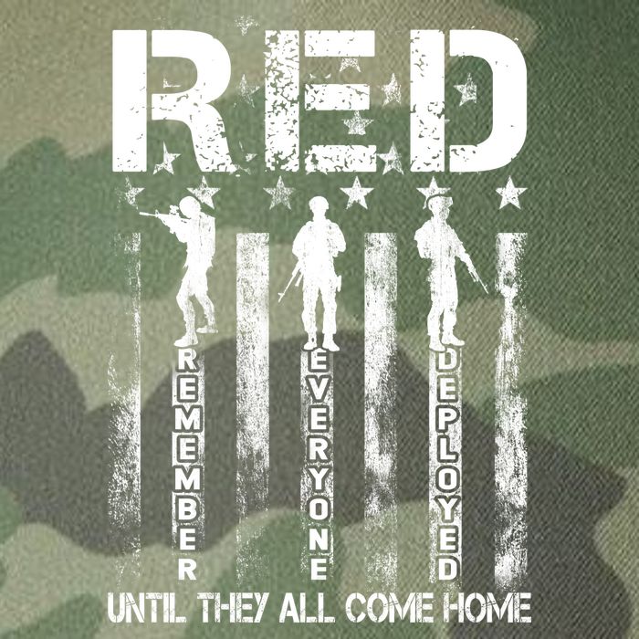 Red Friday Remember Everyone Deployed Legacy Tie Dye Trucker Hat