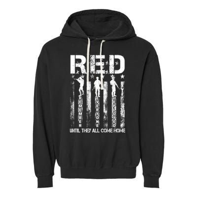 Red Friday Remember Everyone Deployed Garment-Dyed Fleece Hoodie