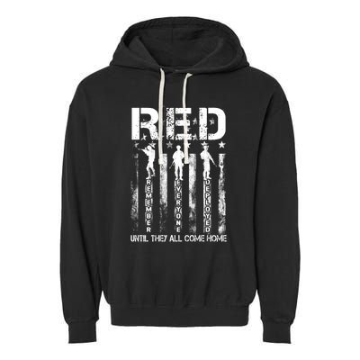 Red Friday Remember Everyone Deployed Garment-Dyed Fleece Hoodie