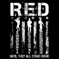 Red Friday Remember Everyone Deployed Drawstring Bag