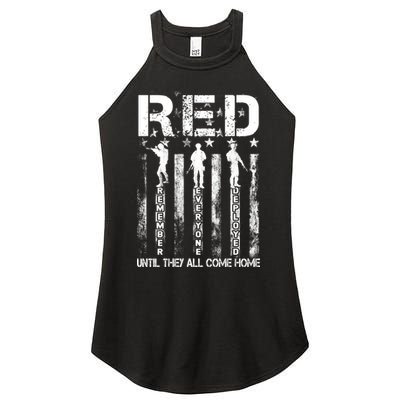 Red Friday Remember Everyone Deployed Women's Perfect Tri Rocker Tank