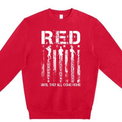 Red Friday Remember Everyone Deployed Premium Crewneck Sweatshirt