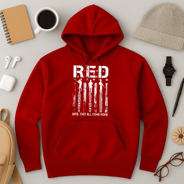 Red Friday Remember Everyone Deployed Hoodie
