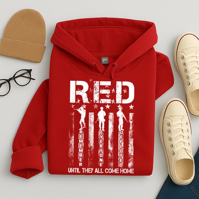 Red Friday Remember Everyone Deployed Hoodie