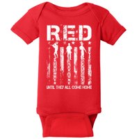 Red Friday Remember Everyone Deployed Baby Bodysuit
