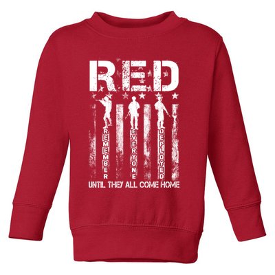 Red Friday Remember Everyone Deployed Toddler Sweatshirt