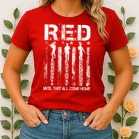 Red Friday Remember Everyone Deployed Womens T-Shirt