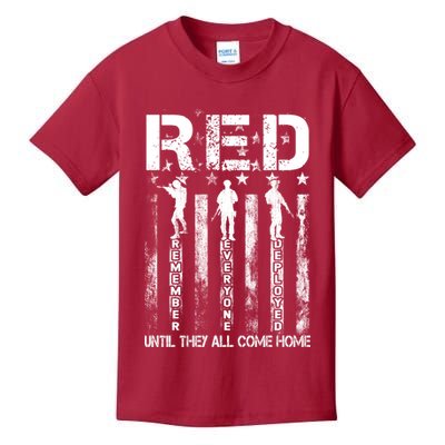 Red Friday Remember Everyone Deployed Kids T-Shirt