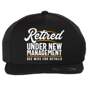 RetiredS Funny Retirement Retired Dad Retirement Wool Snapback Cap