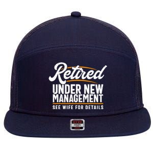 RetiredS Funny Retirement Retired Dad Retirement 7 Panel Mesh Trucker Snapback Hat