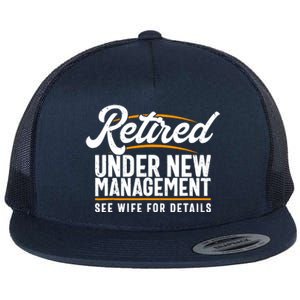 RetiredS Funny Retirement Retired Dad Retirement Flat Bill Trucker Hat