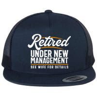 RetiredS Funny Retirement Retired Dad Retirement Flat Bill Trucker Hat