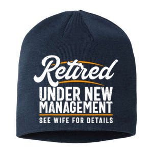 RetiredS Funny Retirement Retired Dad Retirement Sustainable Beanie