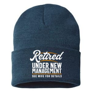 RetiredS Funny Retirement Retired Dad Retirement Sustainable Knit Beanie