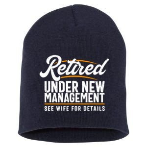 RetiredS Funny Retirement Retired Dad Retirement Short Acrylic Beanie