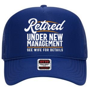 RetiredS Funny Retirement Retired Dad Retirement High Crown Mesh Back Trucker Hat