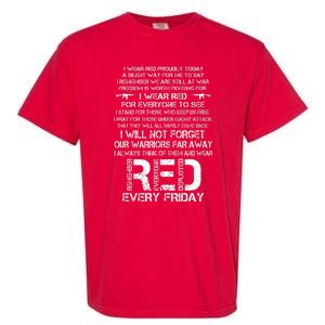 Red Friday Remember The Deployed Military Troops Poem Garment-Dyed Heavyweight T-Shirt