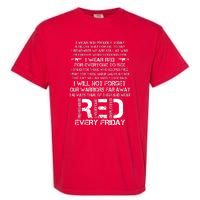 Red Friday Remember The Deployed Military Troops Poem Garment-Dyed Heavyweight T-Shirt