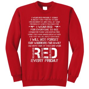 Red Friday Remember The Deployed Military Troops Poem Sweatshirt