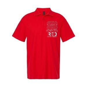 Red Friday Remember The Deployed Military Troops Poem Softstyle Adult Sport Polo